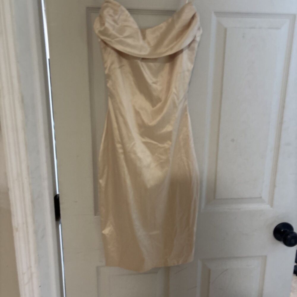 Oh Polly Champagne Dress Size US 2 UK Size 6